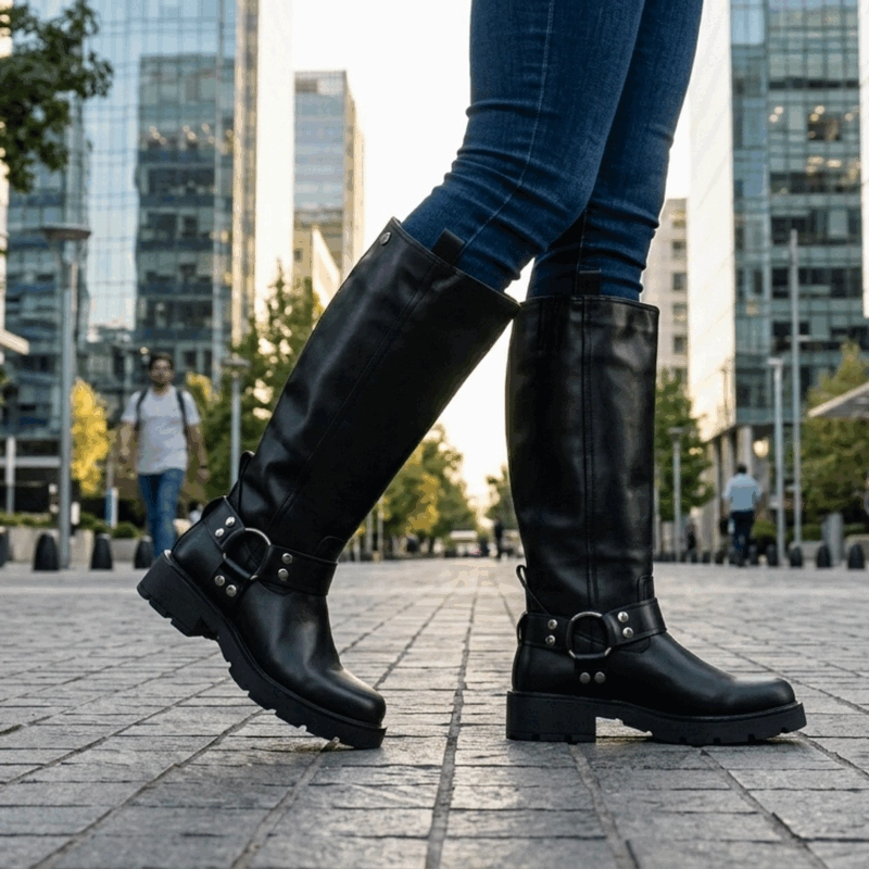 BOTA NEW WALK BIKER NEGRA - 2