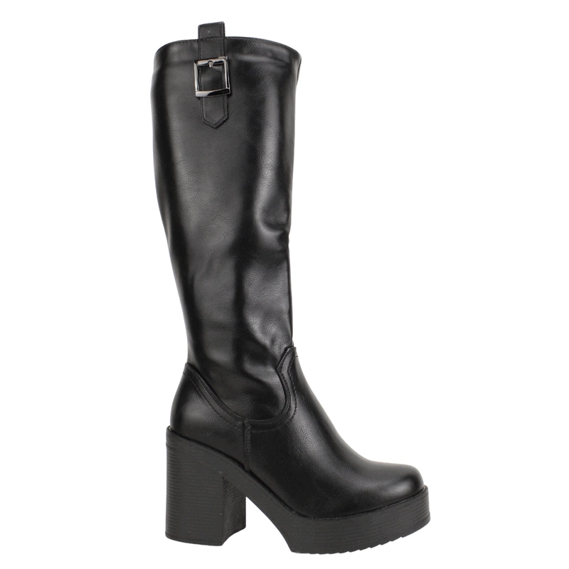 BOTA NEW WALK PLATAFORMA LARGA NEGRA - 1