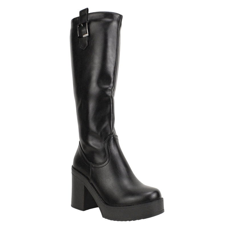 BOTA NEW WALK PLATAFORMA LARGA NEGRA - 3