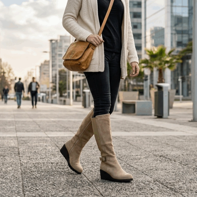 BOTA NEW WALK CUÑA SUEY CREMA - 2