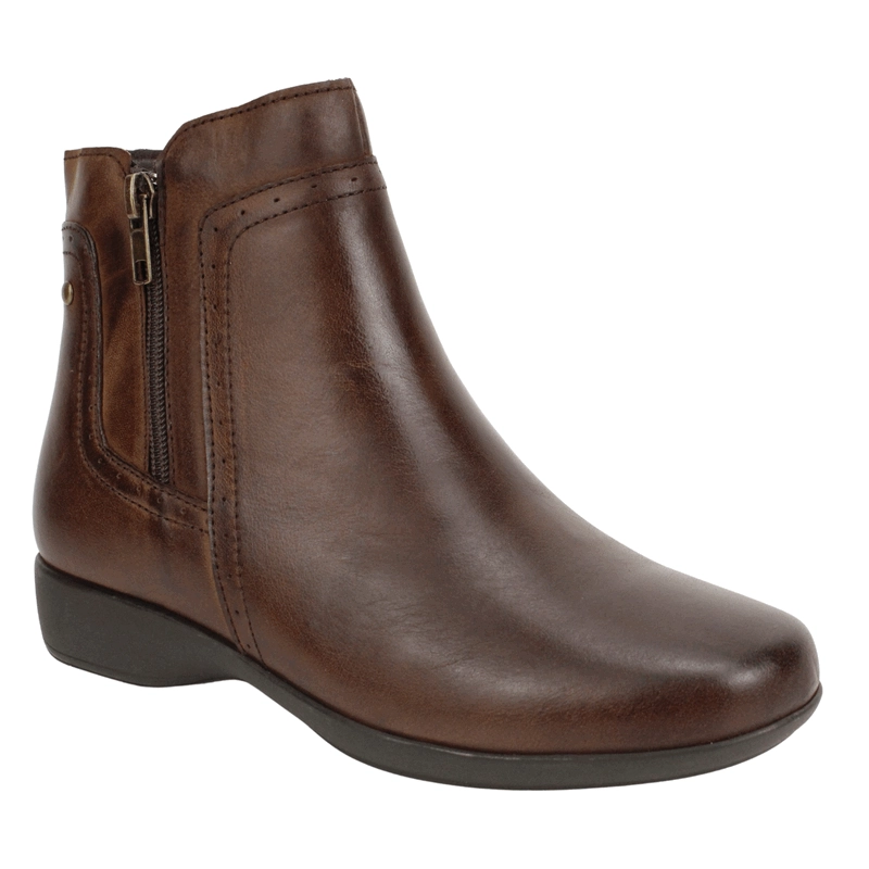 BOTIN PALM CUERO DOTS CAFE - 3