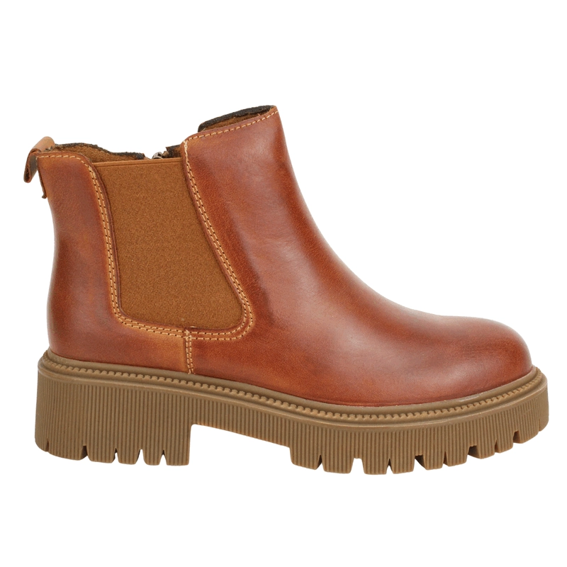 BOTIN PALM CUERO ELASTICO CAMEL - 1