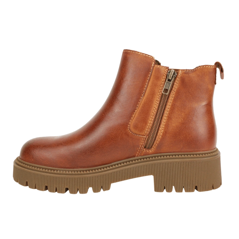 BOTIN PALM CUERO ELASTICO CAMEL - 3