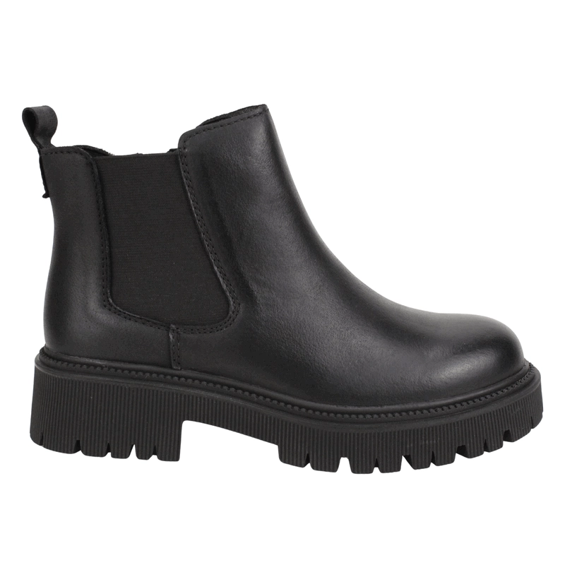 BOTIN PALM CUERO ELASTICO NEGRO - 1