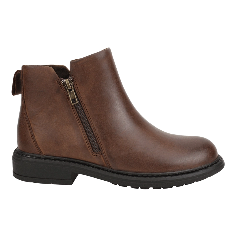 BOTIN PALM CUERO LISO CAFE - 1