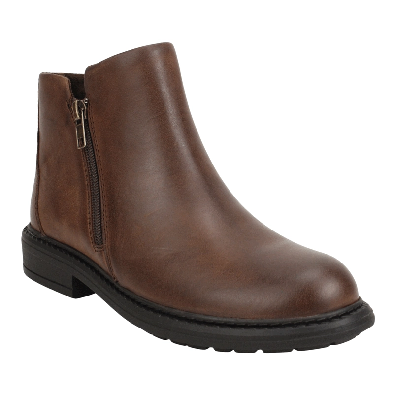 BOTIN PALM CUERO LISO CAFE - 3