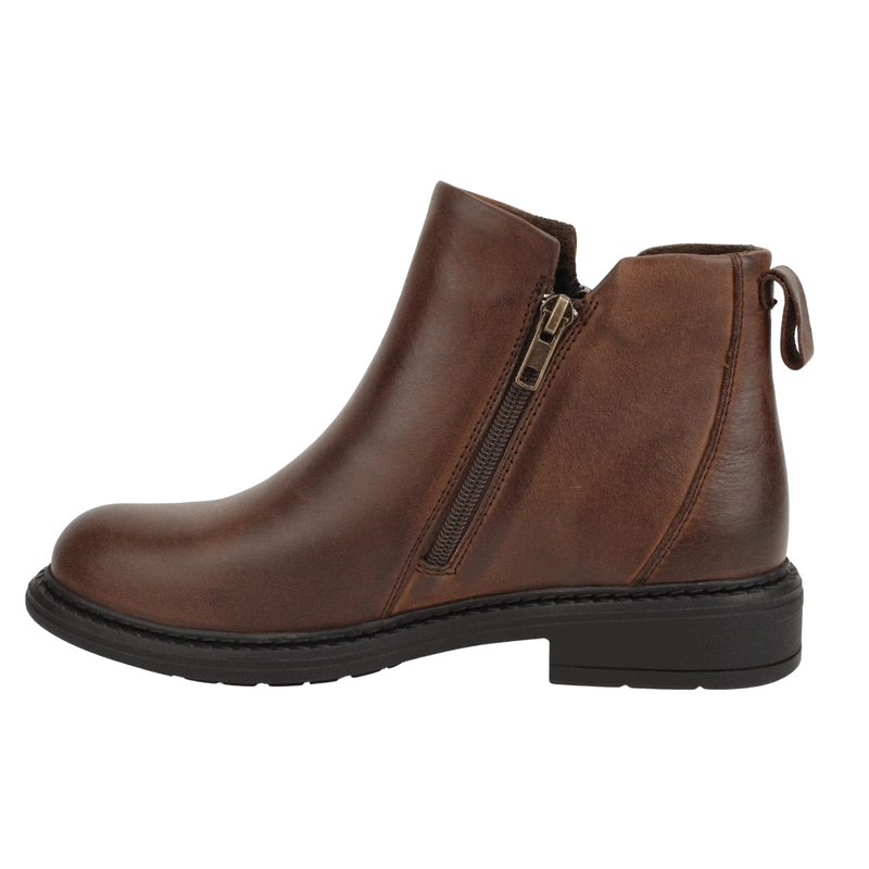BOTIN PALM CUERO LISO CAFE - 4