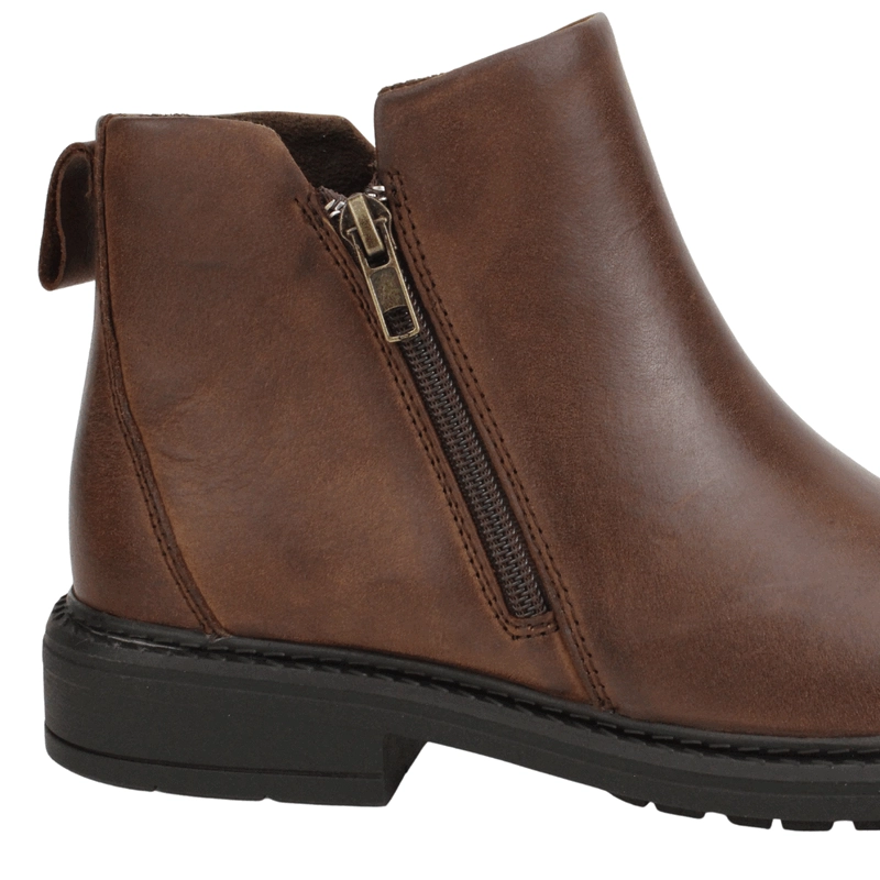 BOTIN PALM CUERO LISO CAFE - 5