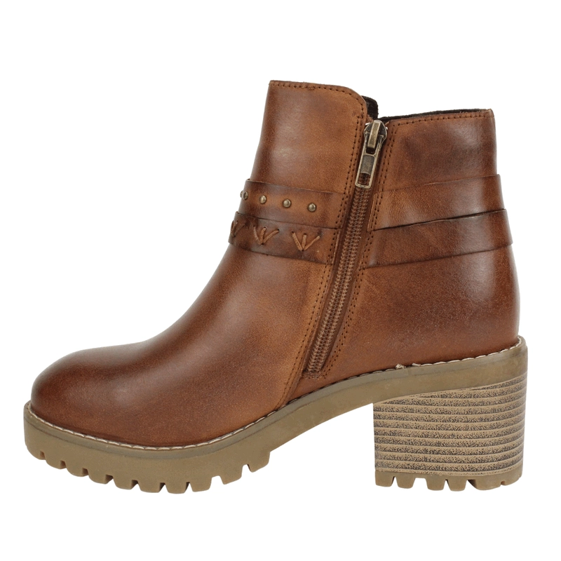 BOTIN PALM CUERO CORREAS MARRON - 4