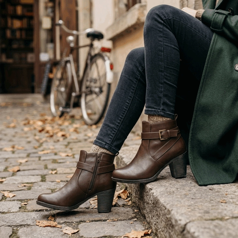 BOTIN NEW WALK COMFORT HEBILLA CAFE - 2