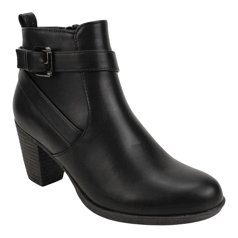 BOTIN NEW WALK COMFORT HEBILLA NEGRO - 3