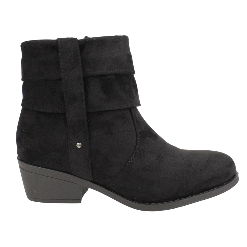 BOTIN NEW WALK NIVELES MICROFIBRA NEGRO - 1