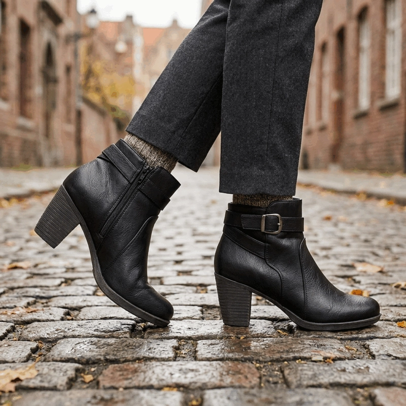 BOTIN NEW WALK HEBILLA COMFORT NEGRO - 2