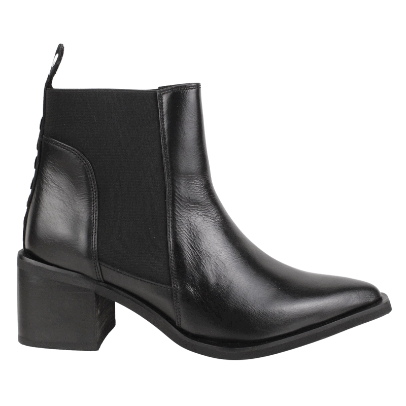 BOTIN ROMANO CUERO SLIP ON NEGRO - 1