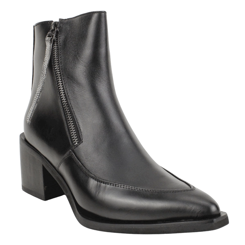 BOTIN ROMANO CUERO LISO NEGRO - 3