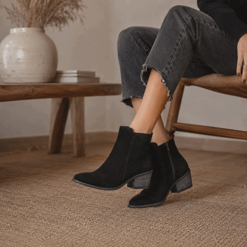 BOTIN ROMANO GAMUZA NEGRO - 2
