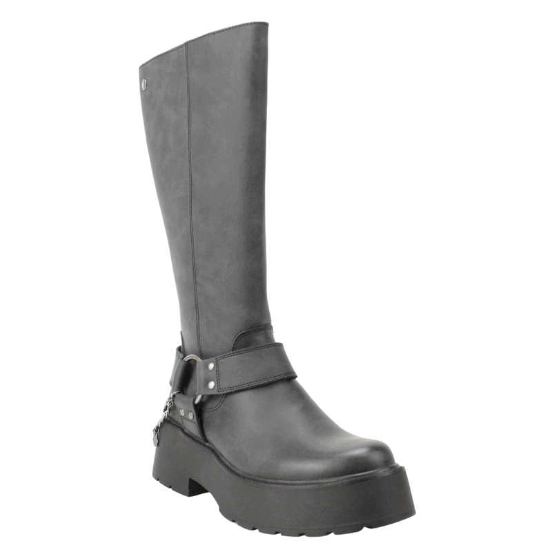 BOTA ROMANO BIKER CUERO NEGRO - 3
