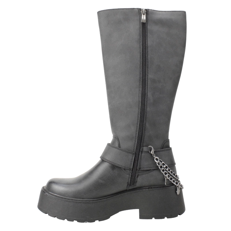 BOTA ROMANO BIKER CUERO NEGRO - 4