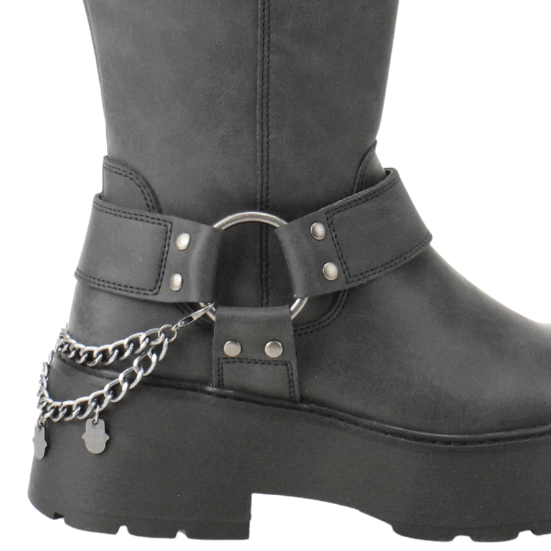 BOTA ROMANO BIKER CUERO NEGRO - 5