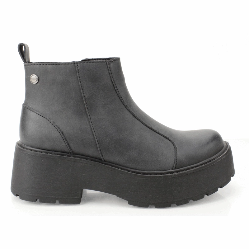 BOTIN ROMANO CUERO LISTO NEGRO MATE - 1