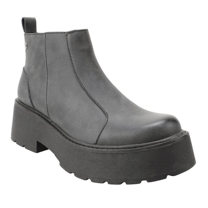 BOTIN ROMANO CUERO LISTO NEGRO MATE - 3
