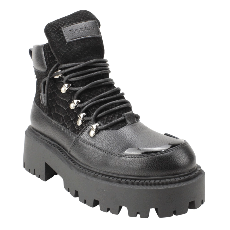 BOTIN ROMANO MILITARES CUERO NEGRO - 3