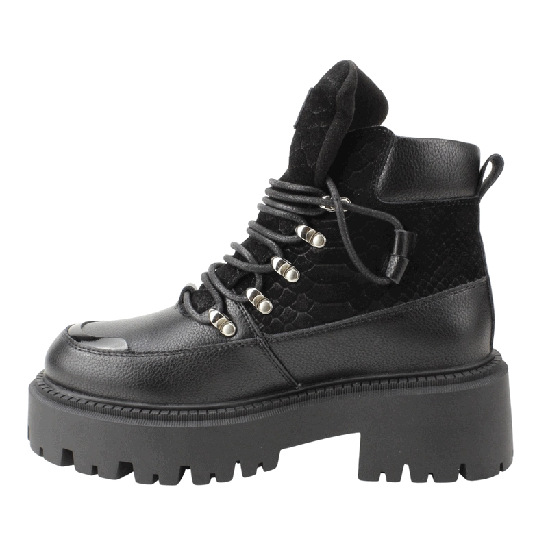 BOTIN ROMANO MILITARES CUERO NEGRO - 4