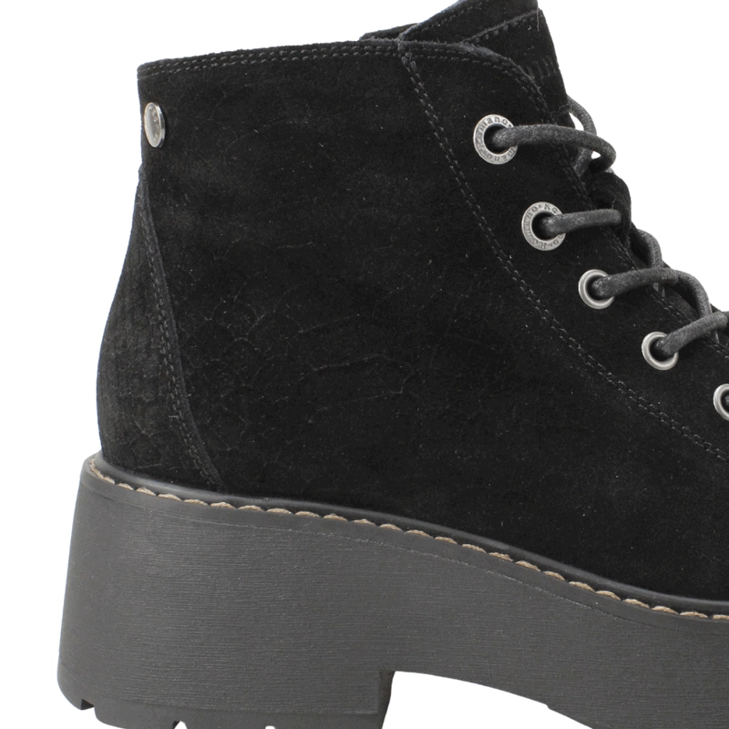 BOTIN ROMANO PLATAFORMA CUERO NEGRO - 5