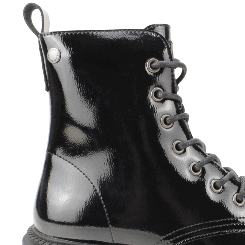BOTIN ROMANO MILITARES CHAROL NEGRO - 5