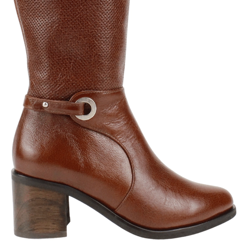 BOTA EXS DOTS CUERO CAFE - 5