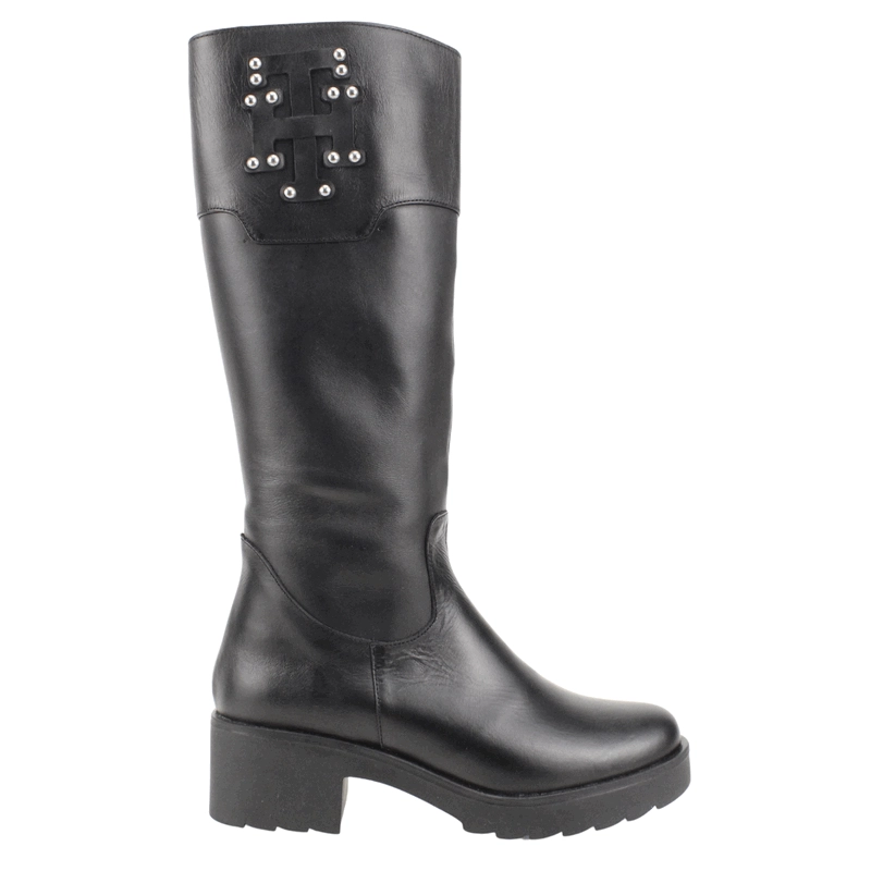 BOTA EXS PLATAFORMA CUERO NEGRO - 1