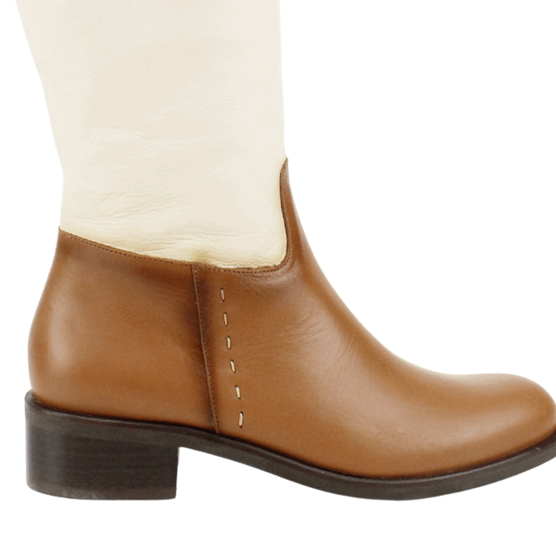 BOTA EXS EQUITACION CUERO BICOLOR - 5