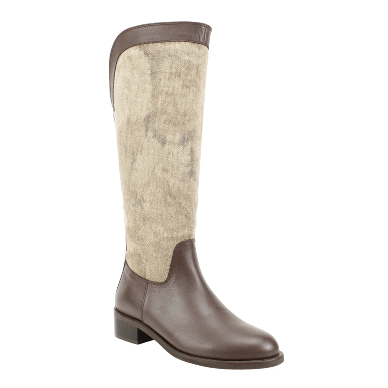 BOTA EXS EQUITACION CUERO TEXTIL CAFE - 3