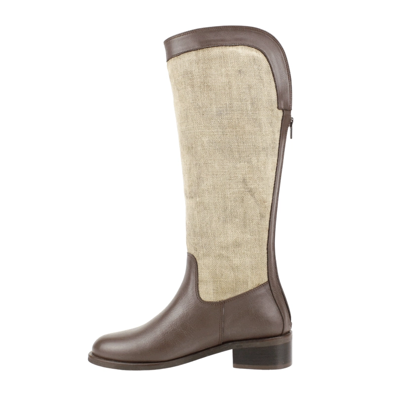 BOTA EXS EQUITACION CUERO TEXTIL CAFE - 4