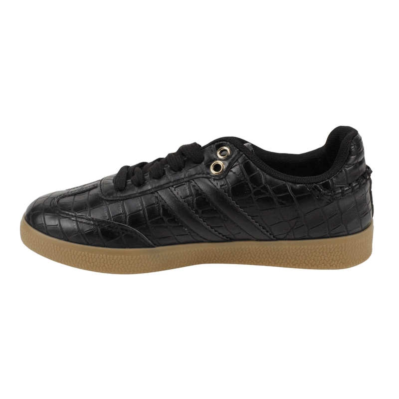 ZAPATILLA NEW WALK URBANA CROCO NEGRA - 4