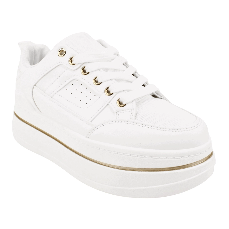 ZAPATILLA NEW WALK PLATAFORMA ALTA BLANCA - 3