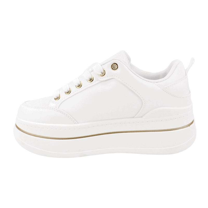 ZAPATILLA NEW WALK PLATAFORMA ALTA BLANCA - 4