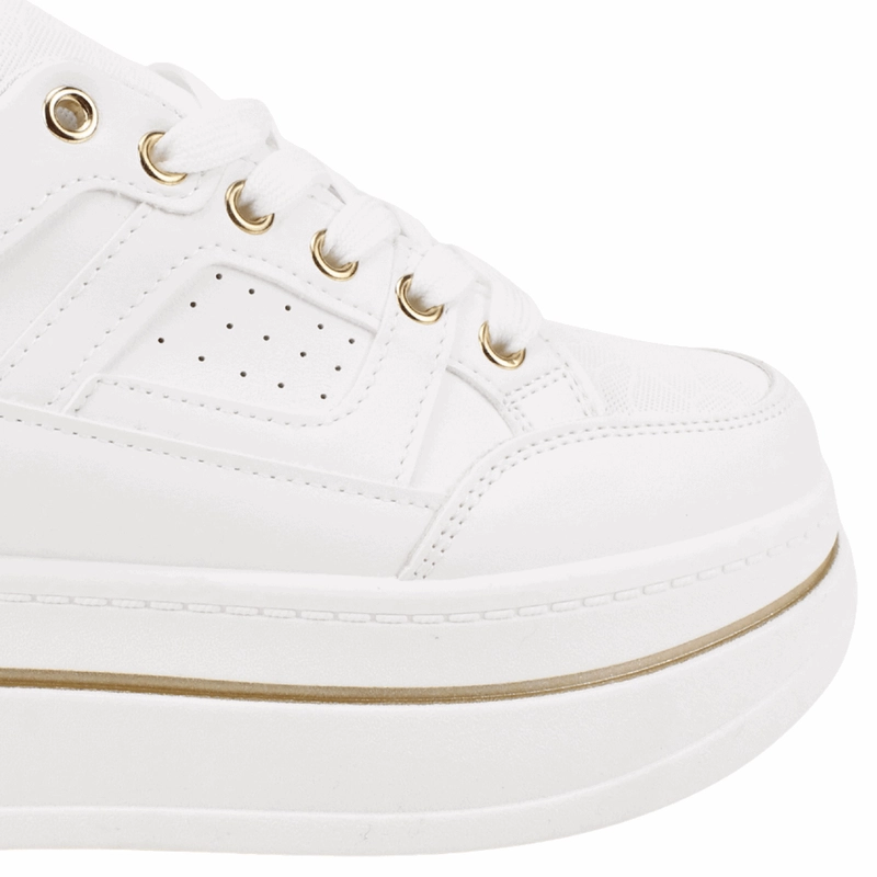 ZAPATILLA NEW WALK PLATAFORMA ALTA BLANCA - 5
