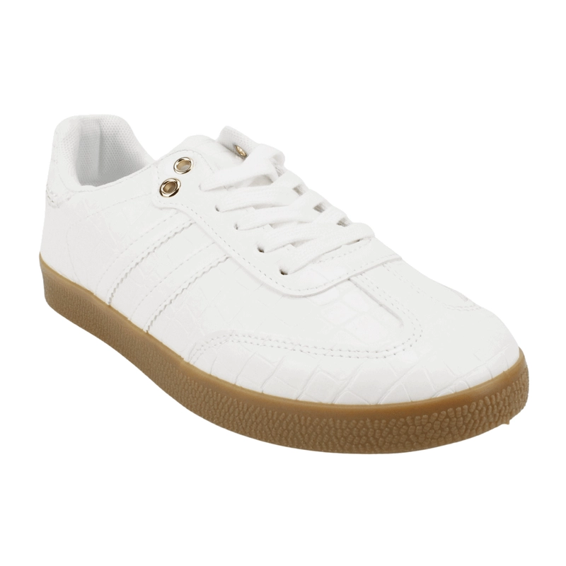 ZAPATILLA NEW WALK URBANA CROCO BLANCA - 3