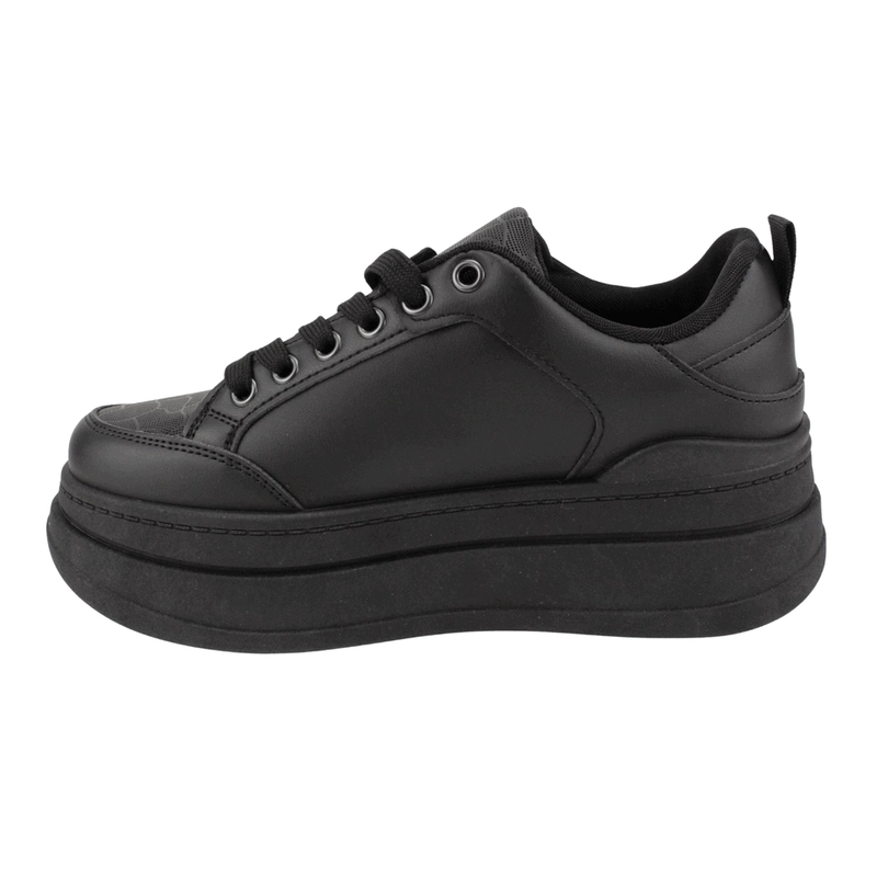 ZAPATILLA NEW WALK PLATAFORMA ALTA NEGRA - 4