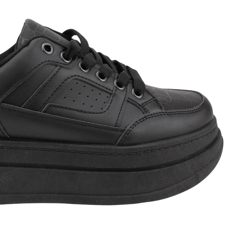 ZAPATILLA NEW WALK PLATAFORMA ALTA NEGRA - 5