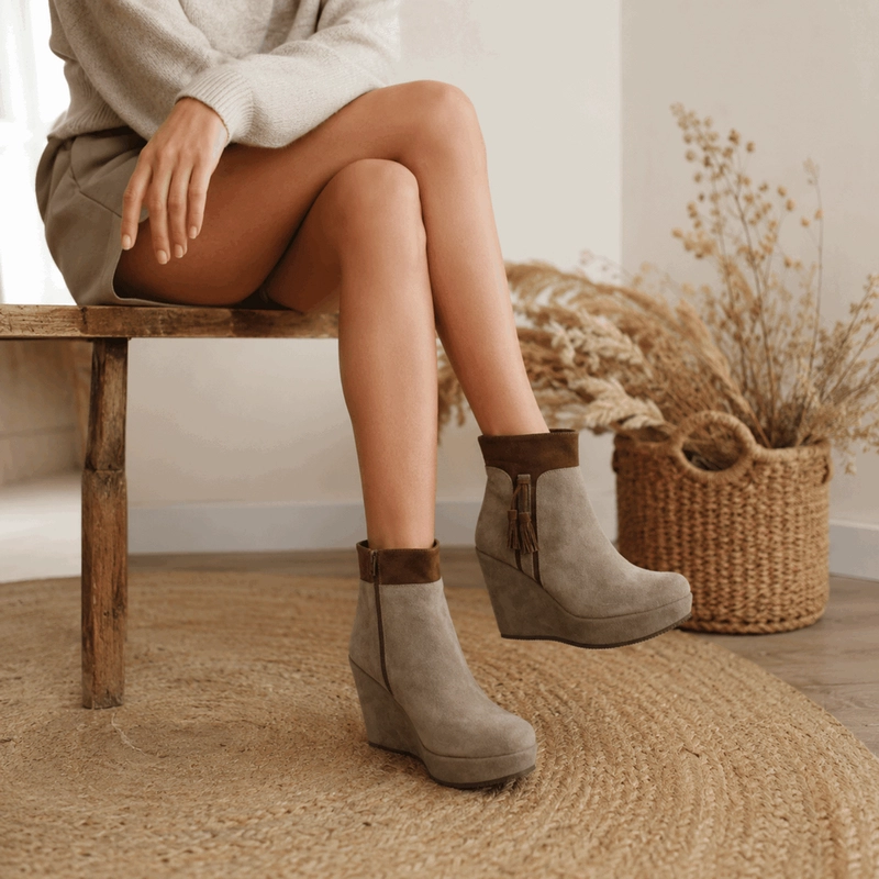 BOTIN EXS FIESTA GAMUZA GRIS - 2