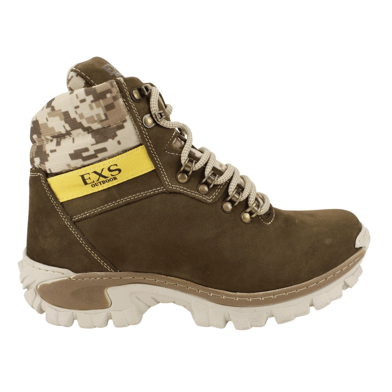 BOTIN EXS OUTDOOR CUERO VERDE MILITAR - 1