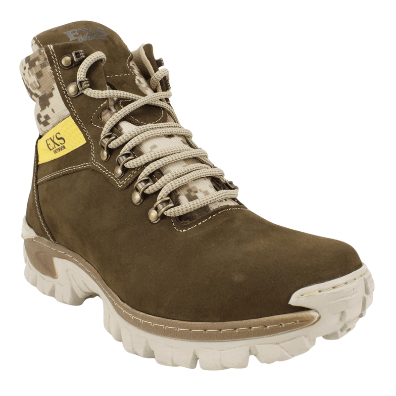 BOTIN EXS OUTDOOR CUERO VERDE MILITAR - 3