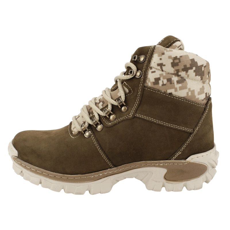 BOTIN EXS OUTDOOR CUERO VERDE MILITAR - 4