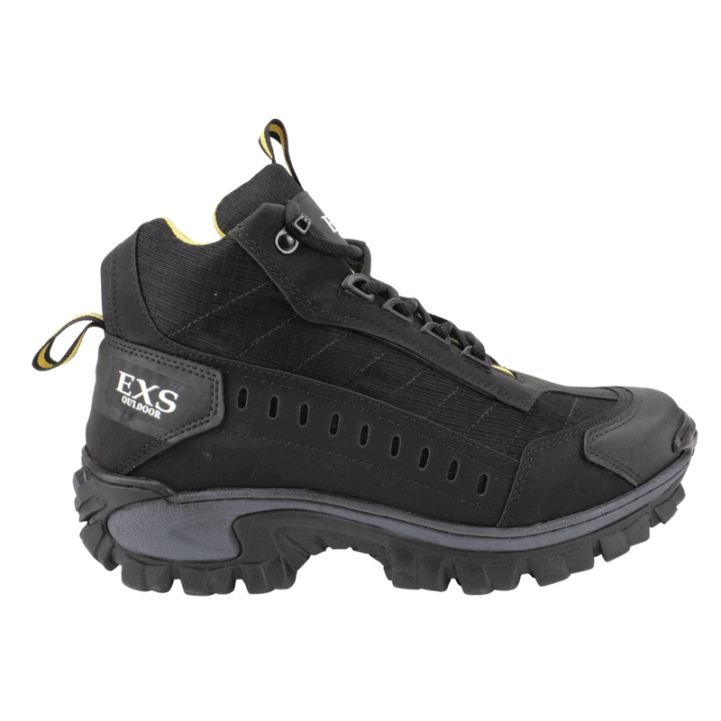 BOTIN EXS OUTDOOR TRACK CUERO NEGRO - 1