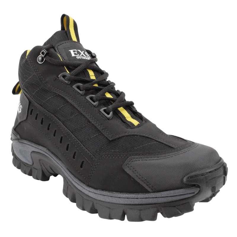 BOTIN EXS OUTDOOR TRACK CUERO NEGRO - 3