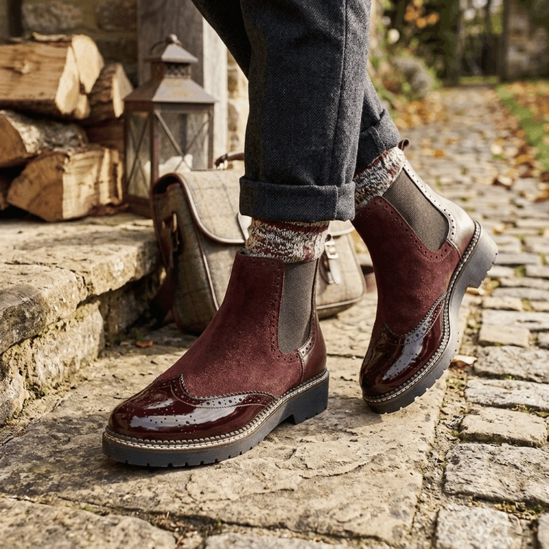 BOTIN EXS SLIP ON CUERO BURDEO - 2
