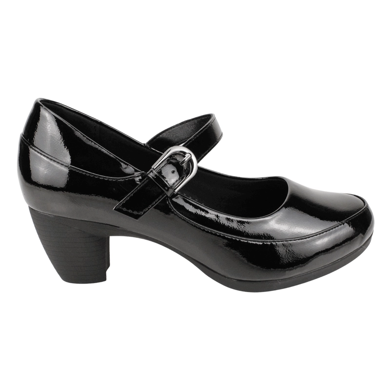 ZAPATO NEW WALK CONFORT CUEQUERO NEGRO CHAROL - 1