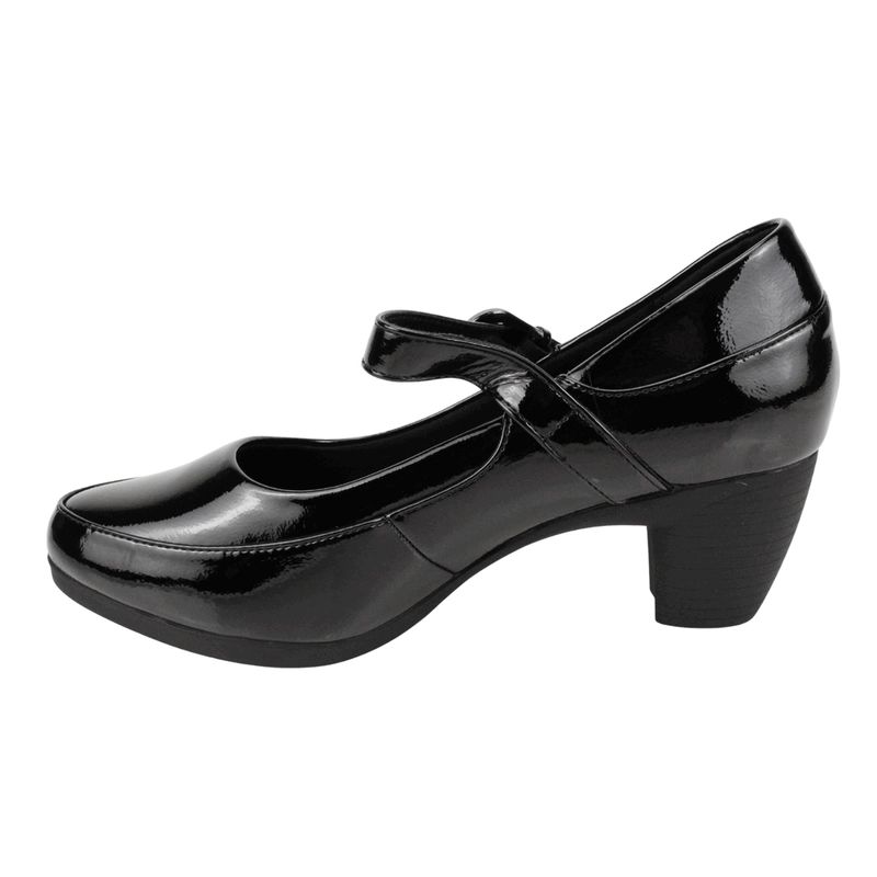 ZAPATO NEW WALK CONFORT CUEQUERO NEGRO CHAROL - 4